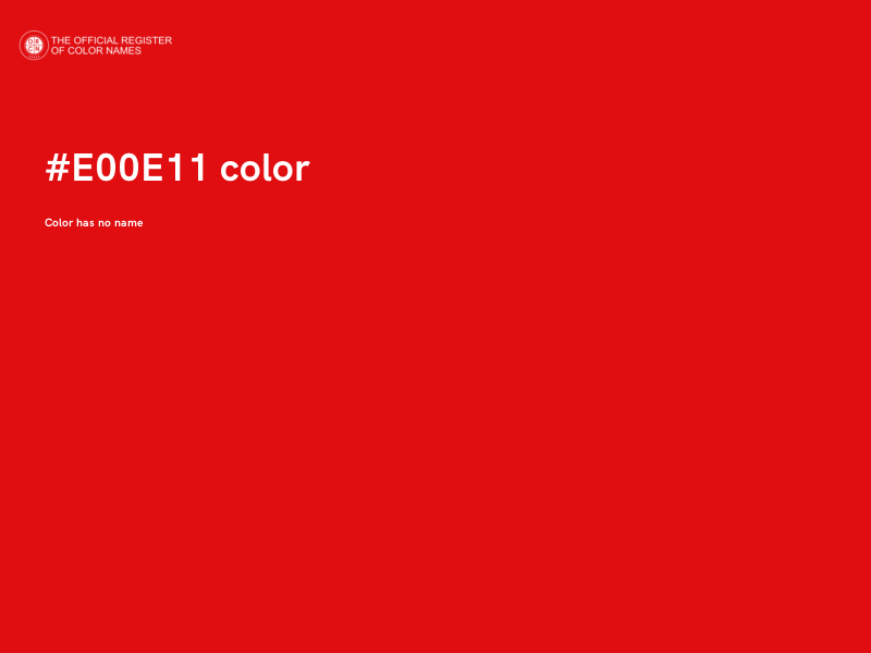 #E00E11 color image