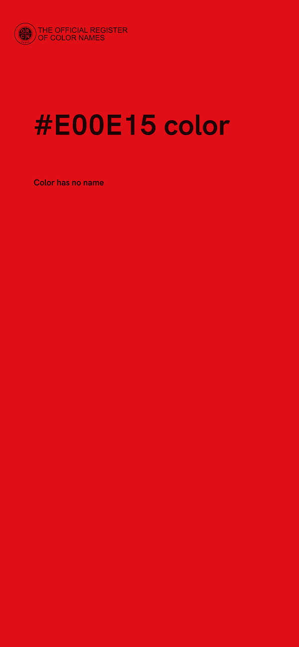 #E00E15 color image