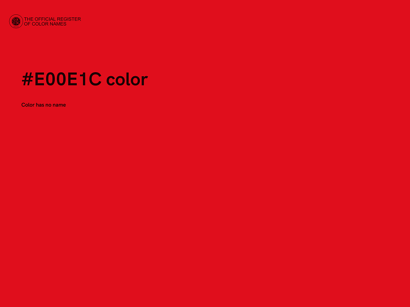 #E00E1C color image