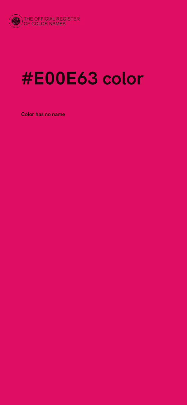 #E00E63 color image