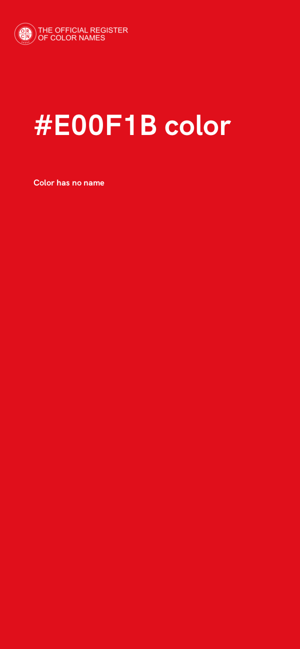 #E00F1B color image