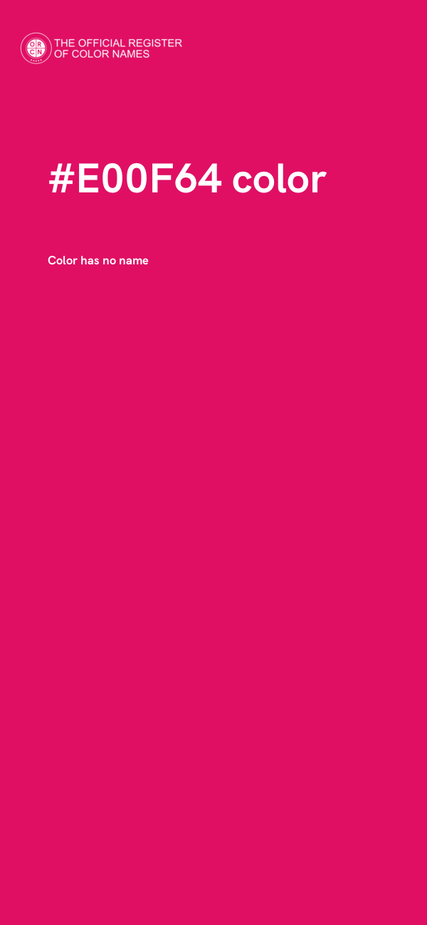#E00F64 color image