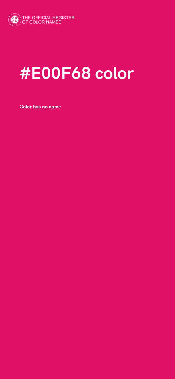 #E00F68 color image