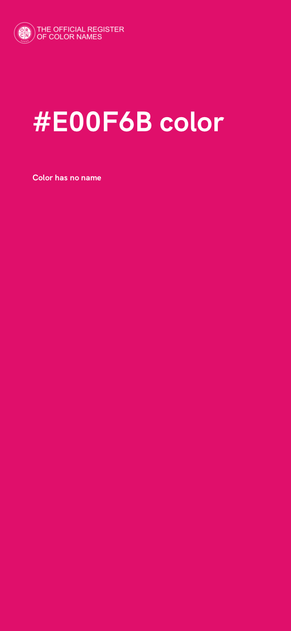 #E00F6B color image