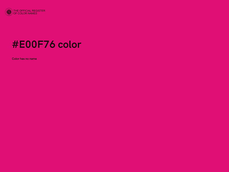 #E00F76 color image