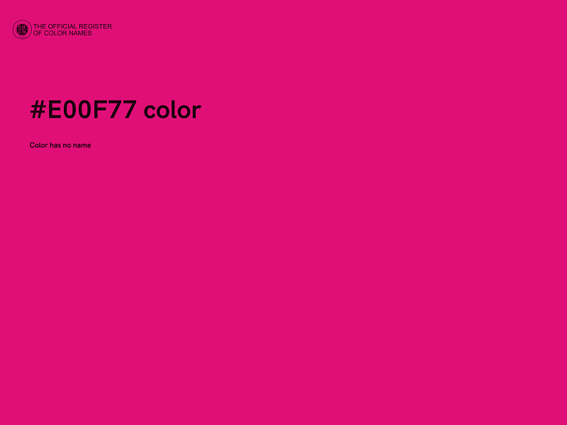 #E00F77 color image