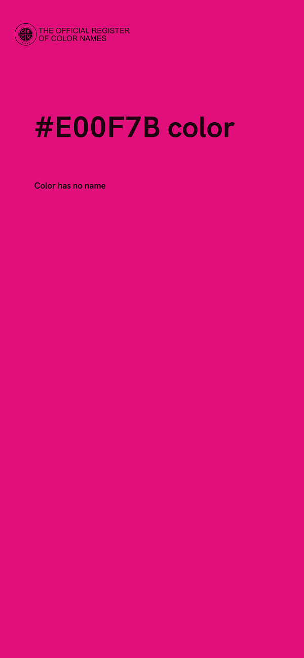 #E00F7B color image