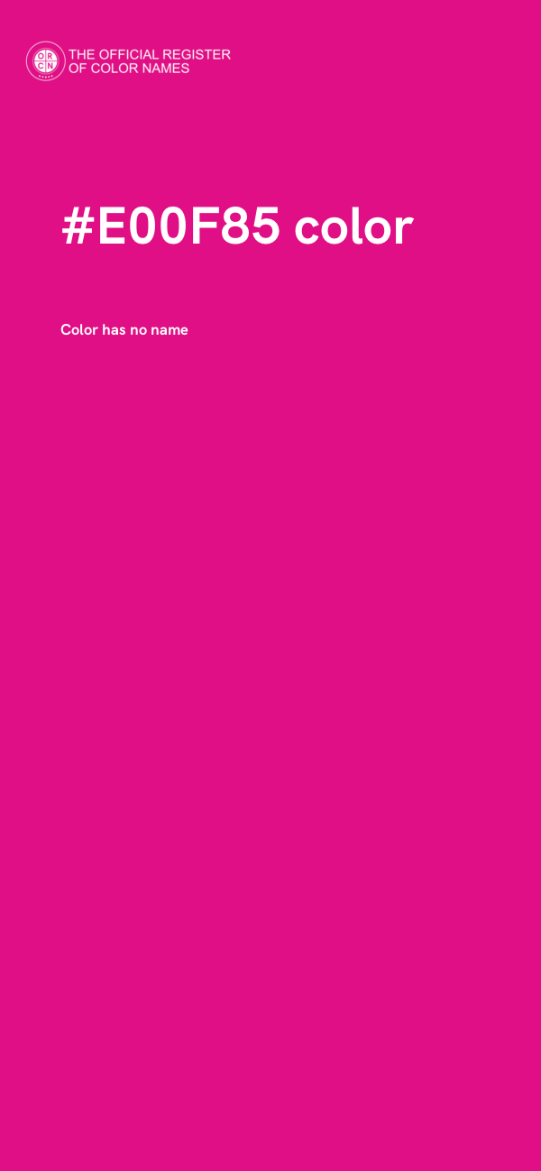 #E00F85 color image