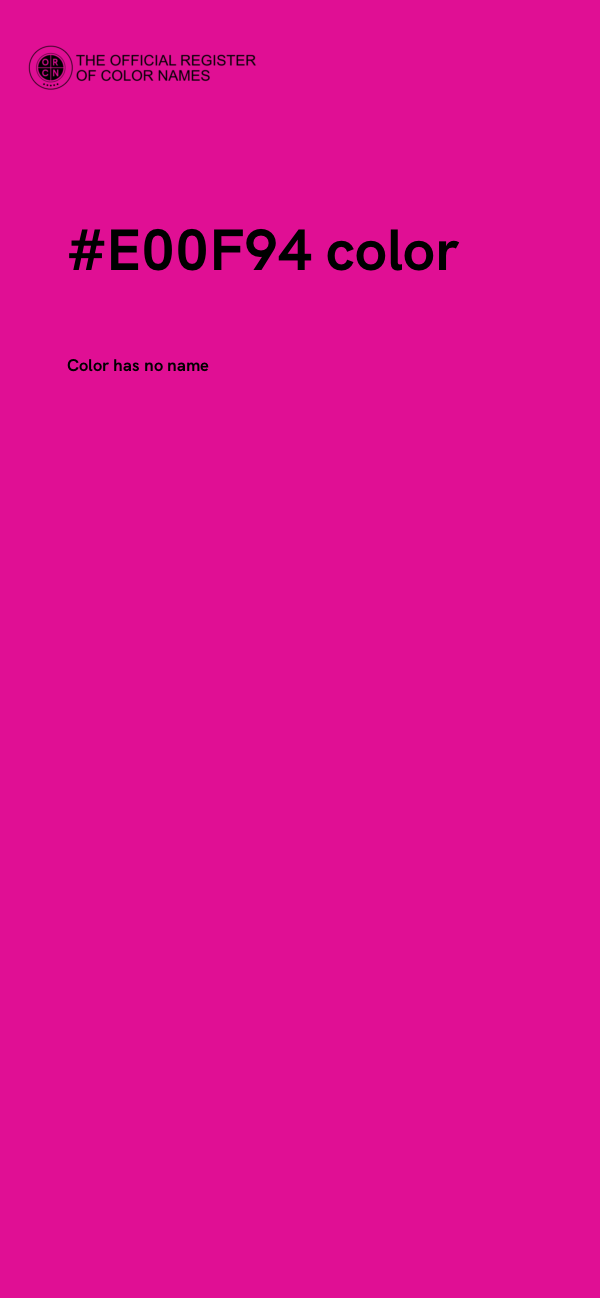 #E00F94 color image