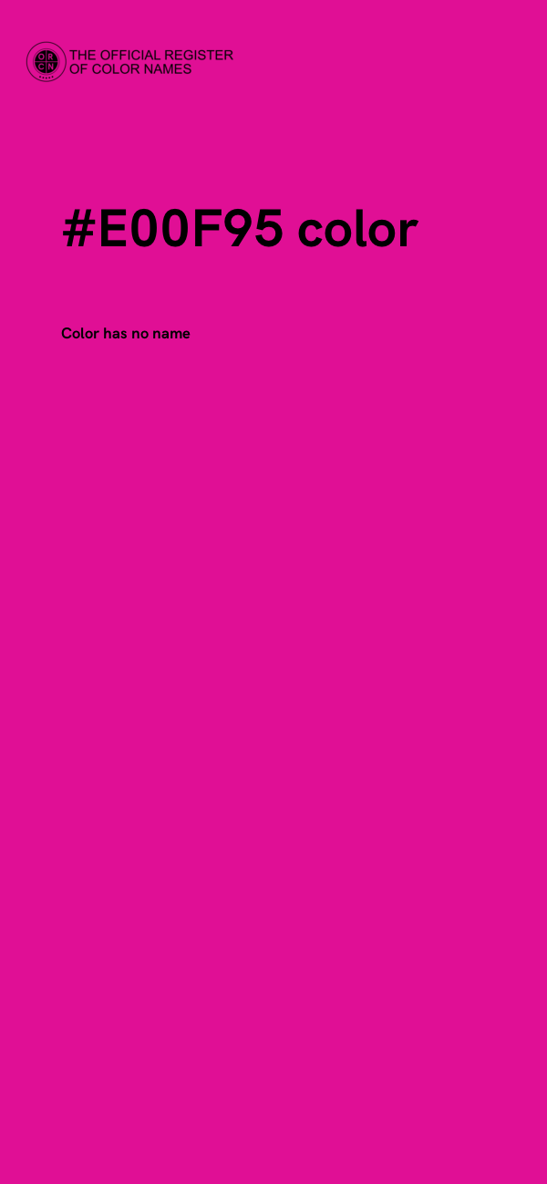 #E00F95 color image