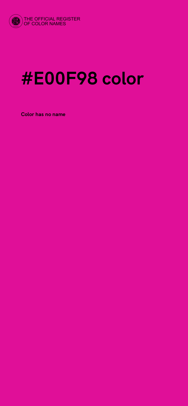 #E00F98 color image
