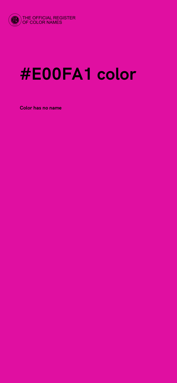 #E00FA1 color image