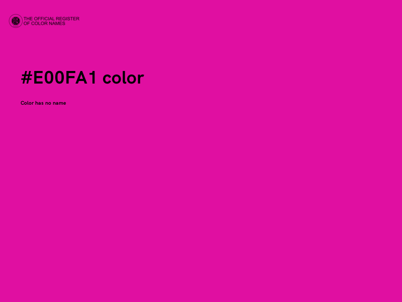 #E00FA1 color image