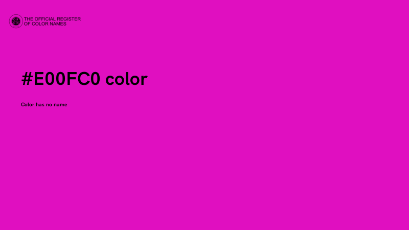 #E00FC0 color image