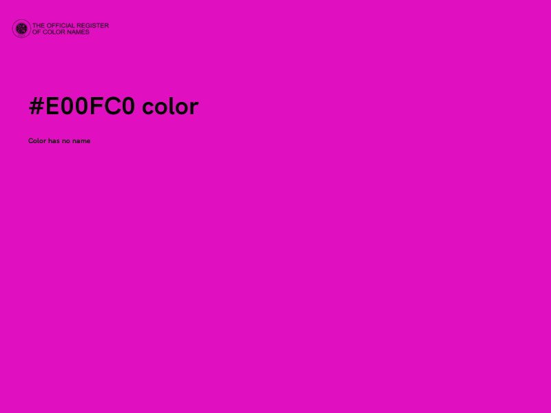 #E00FC0 color image