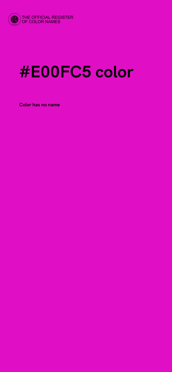 #E00FC5 color image