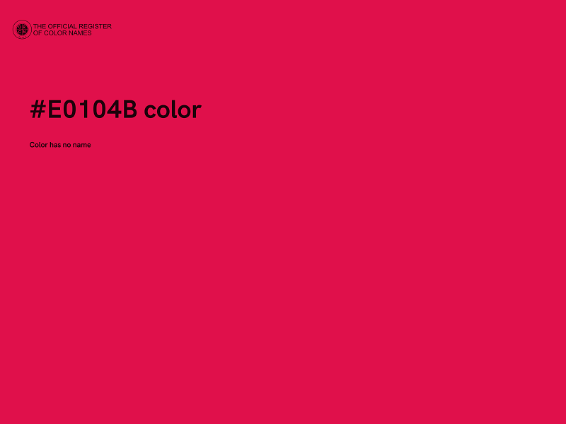 #E0104B color image