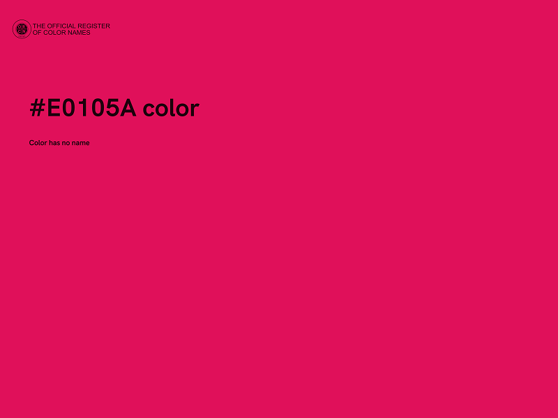 #E0105A color image