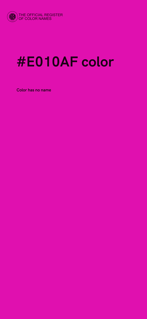 #E010AF color image