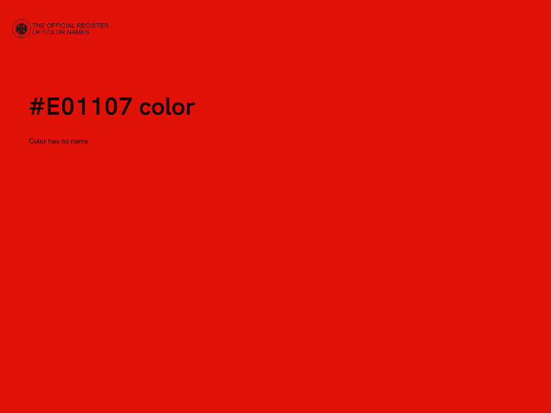 #E01107 color image