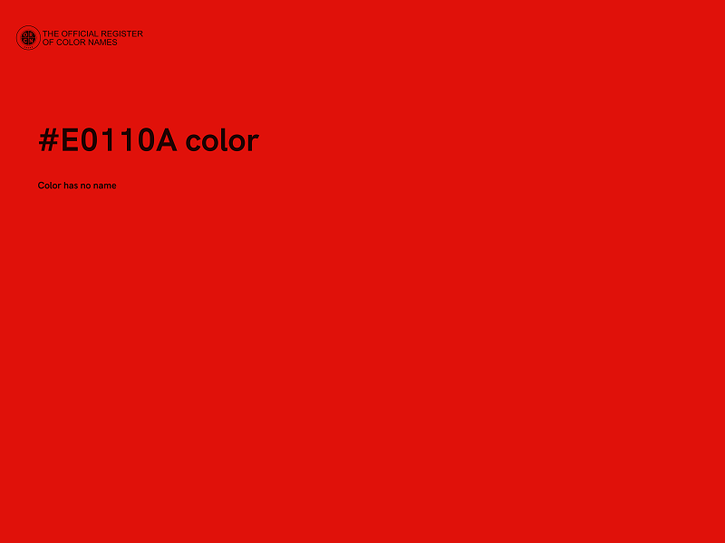 #E0110A color image