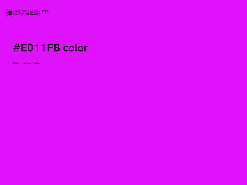 #E011FB color image