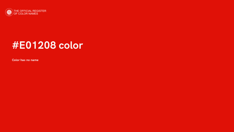 #E01208 color image
