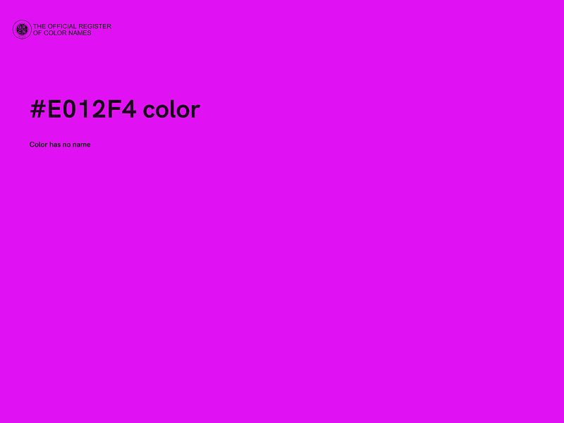 #E012F4 color image