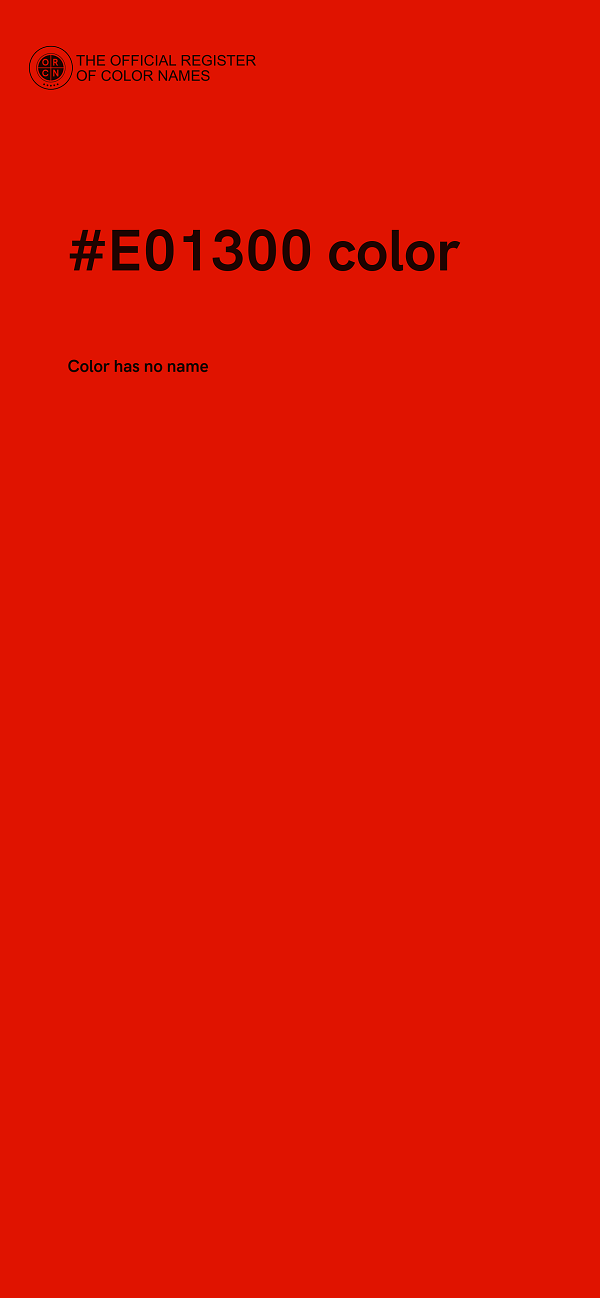 #E01300 color image