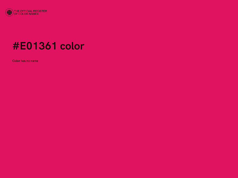 #E01361 color image