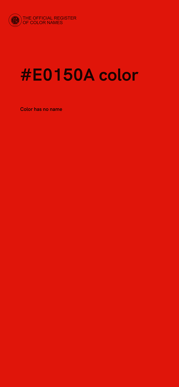 #E0150A color image