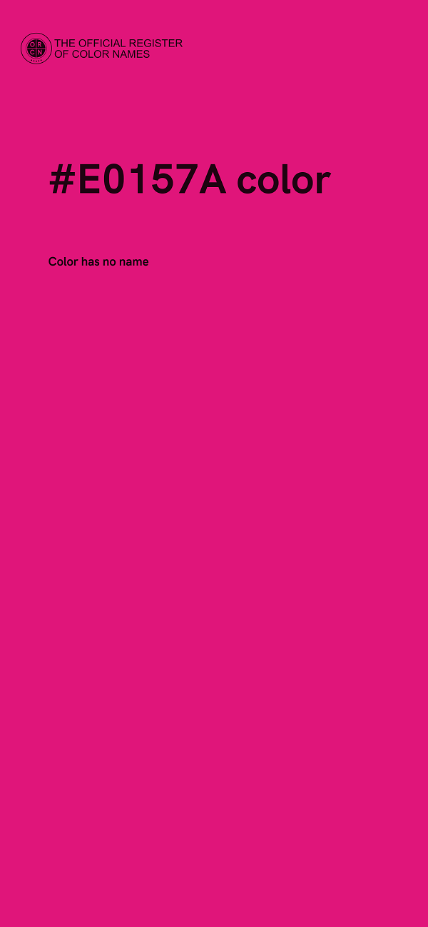 #E0157A color image
