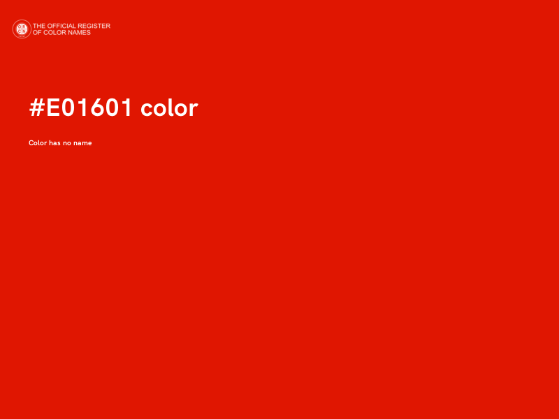 #E01601 color image