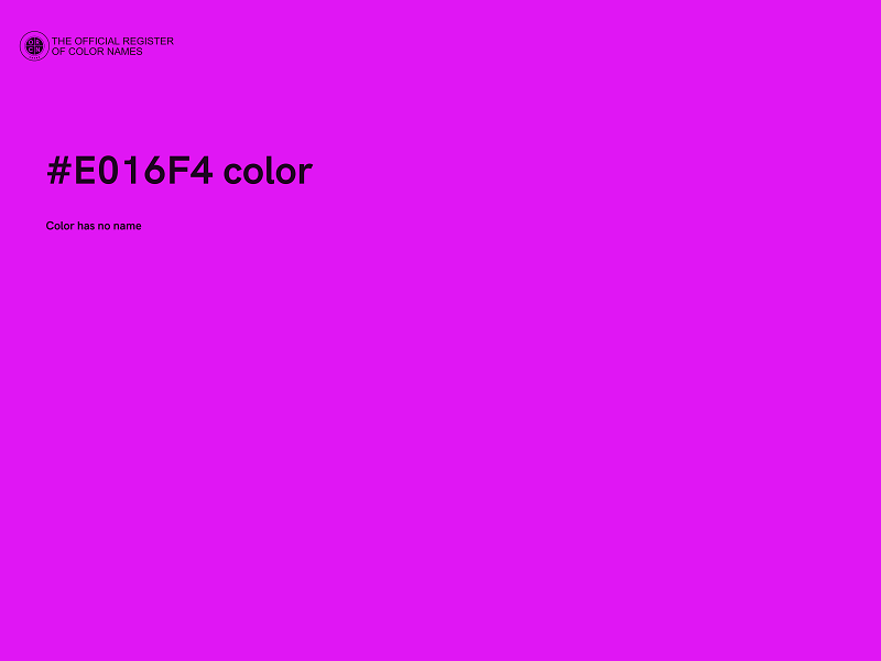 #E016F4 color image