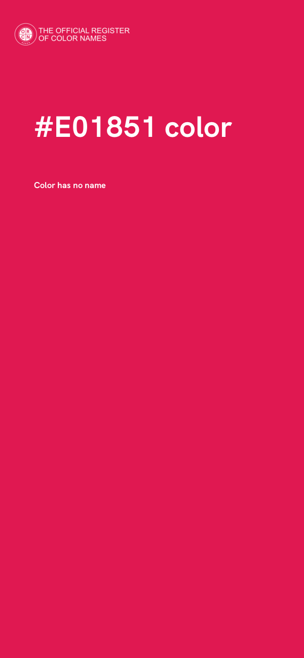 #E01851 color image