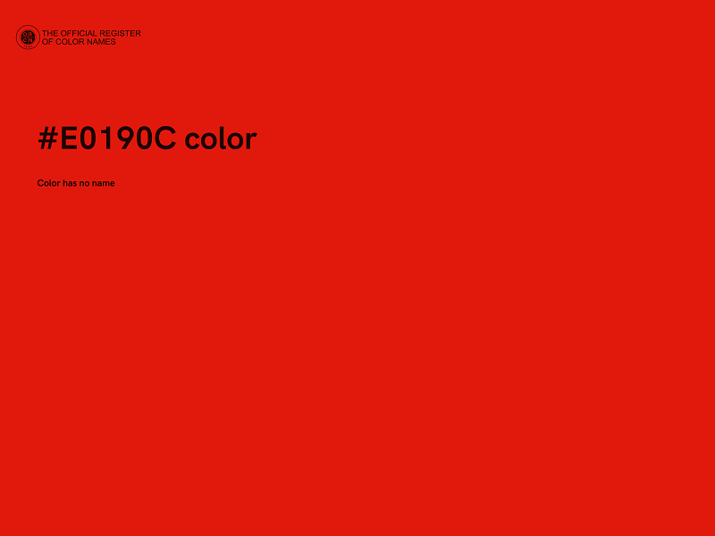 #E0190C color image