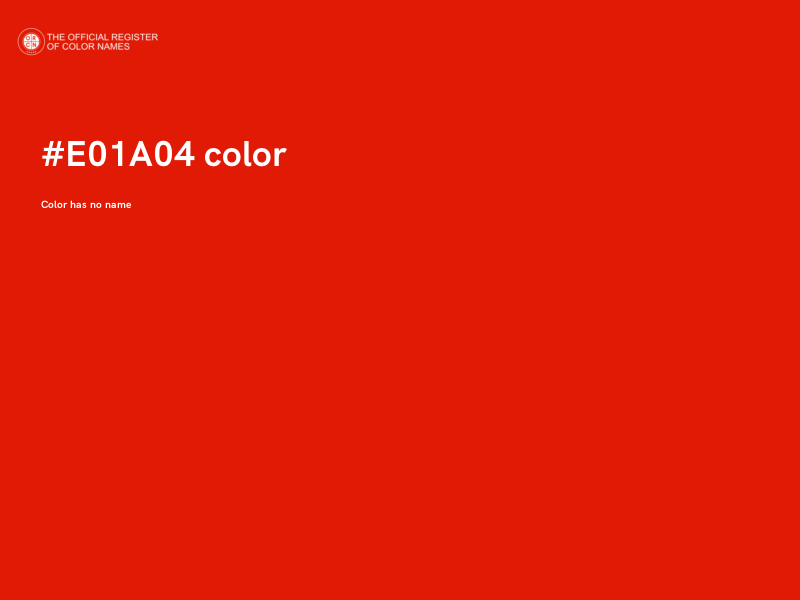 #E01A04 color image
