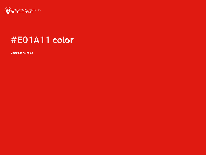 #E01A11 color image