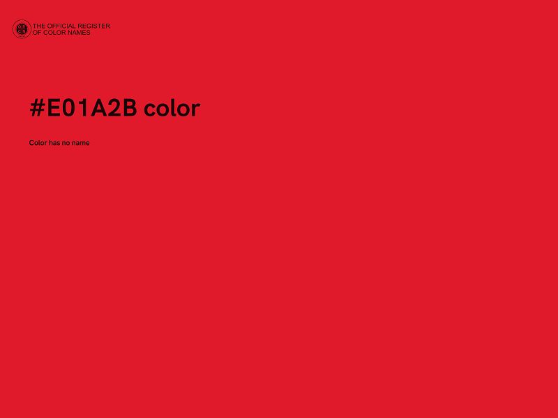 #E01A2B color image