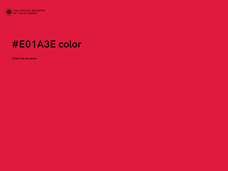 #E01A3E color image