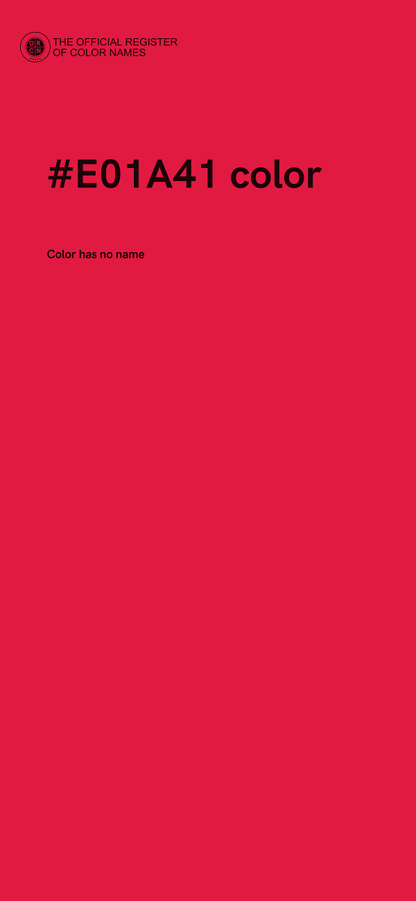 #E01A41 color image
