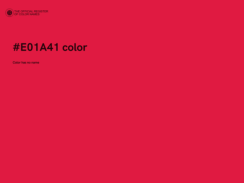 #E01A41 color image