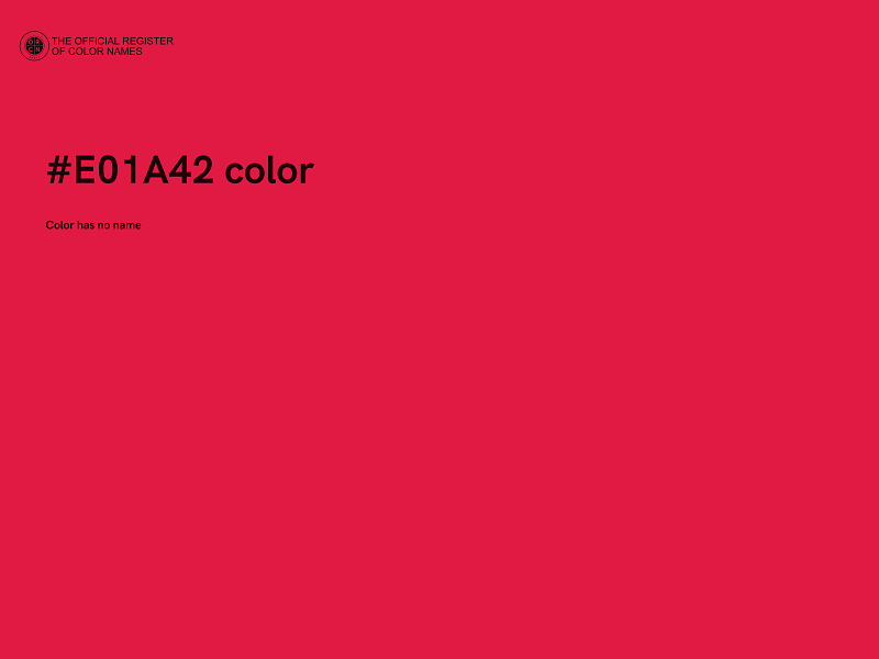 #E01A42 color image