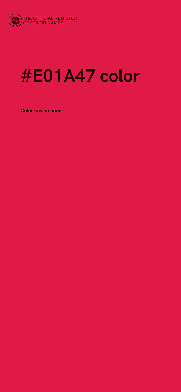 #E01A47 color image