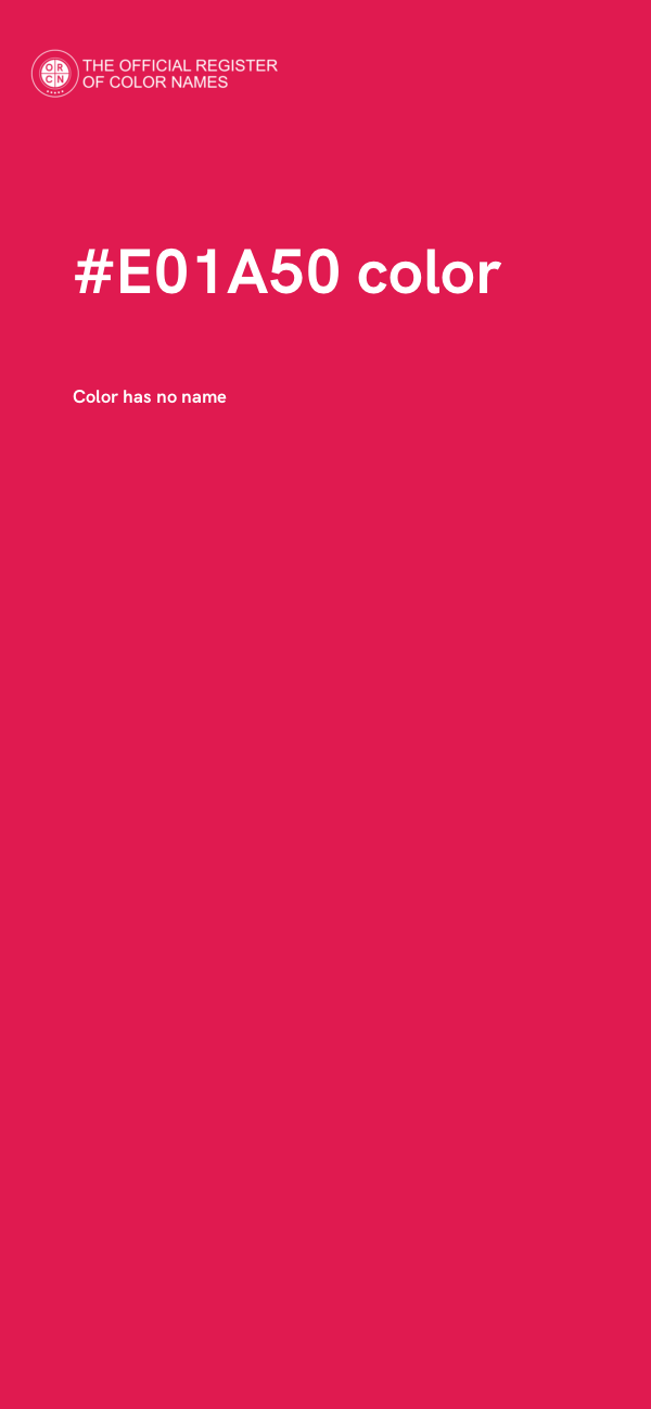 #E01A50 color image
