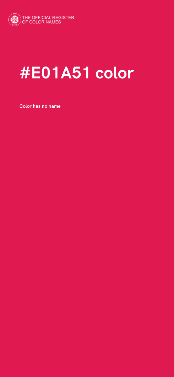 #E01A51 color image