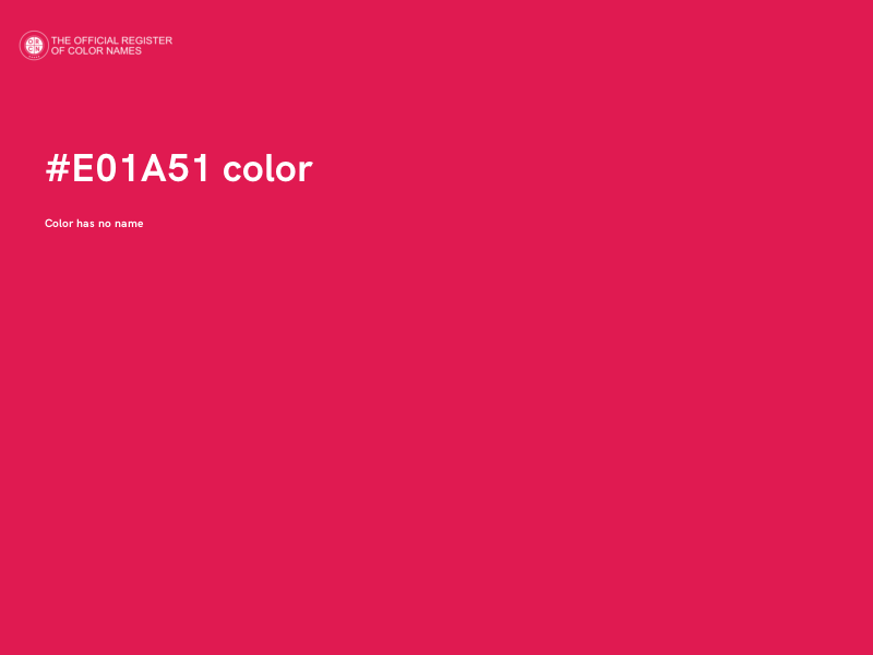 #E01A51 color image