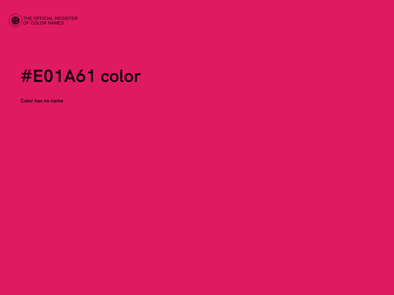 #E01A61 color image