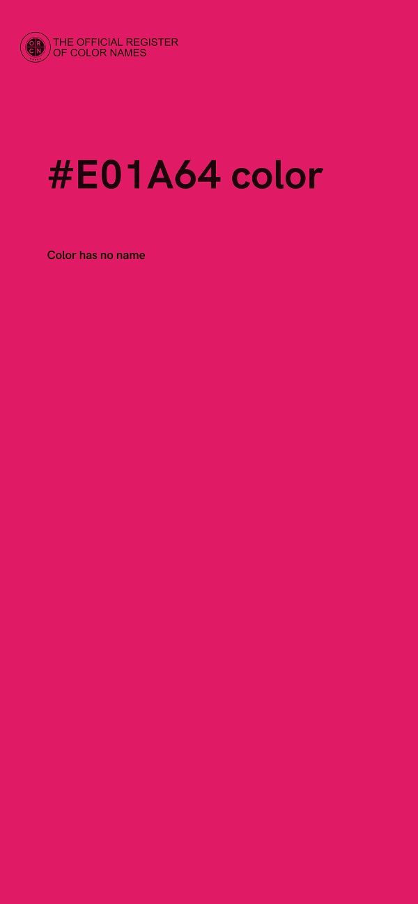 #E01A64 color image