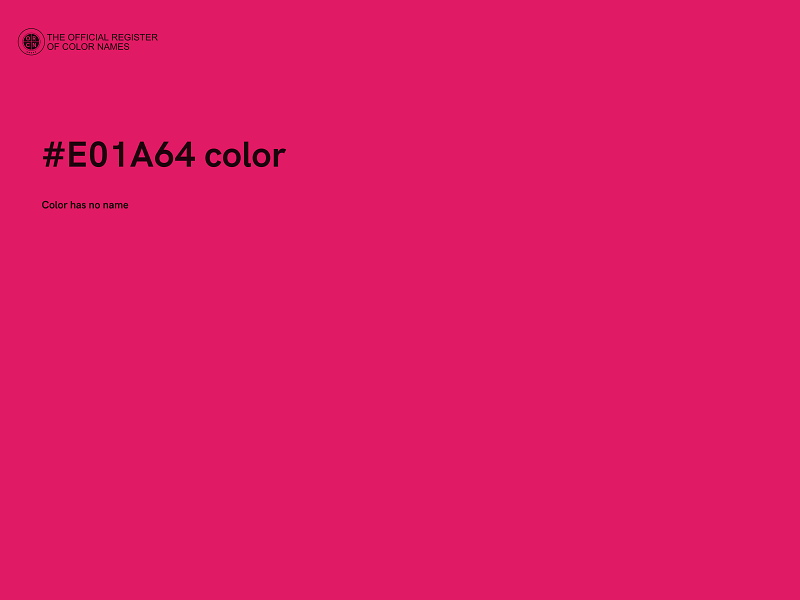 #E01A64 color image